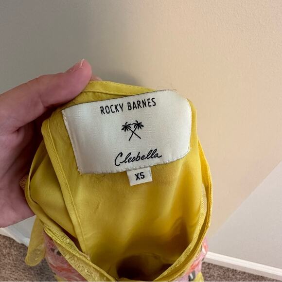 Cleobella x Rocky Barnes Yellow Floral Mini Dress XS - Picture 10 of 12